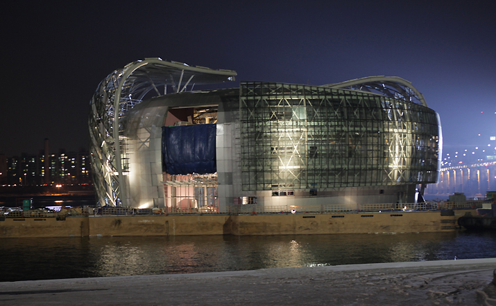 2010년 12월 31일 드라마 '아테나' NTS본부 야경촬영